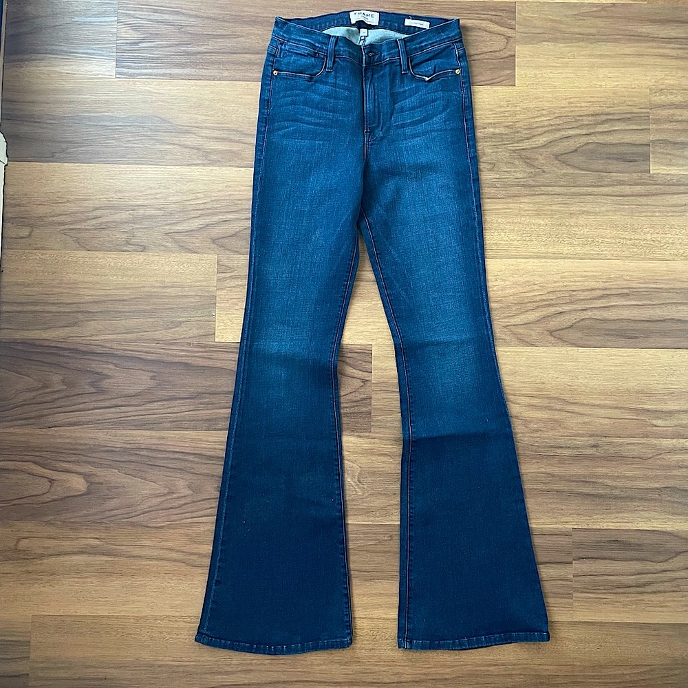 Frame Denim Le High Flare in Riverdale